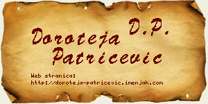 Doroteja Patričević vizit kartica